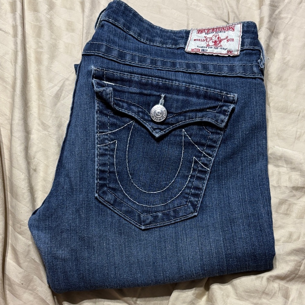 True Religion Women's Dark Blue Boot Cut Jeans